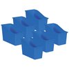 Teacher Created Resources Storage Bin, Plastic, Blue, 6 PK 20422
